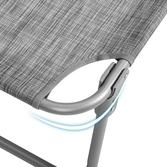 Sklopiva ležaljka s tendom 53x193x29,5 cm, nosivost do 150 kg, svijetlo siva | SONGMICS-vitahome.hr