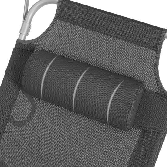 Sklopiva ležaljka s tendom 53x193x29,5 cm, nosivost do 150 kg, tamno siva | SONGMICS-vitahome.hr