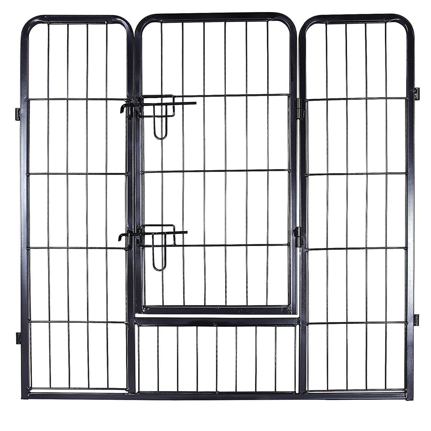 Sklopiva ogradica s 8 panela za pse i male životinje, XL - 80 x 246 x 80 cm | FEANDREA | FEANDREA-vitahome.hr