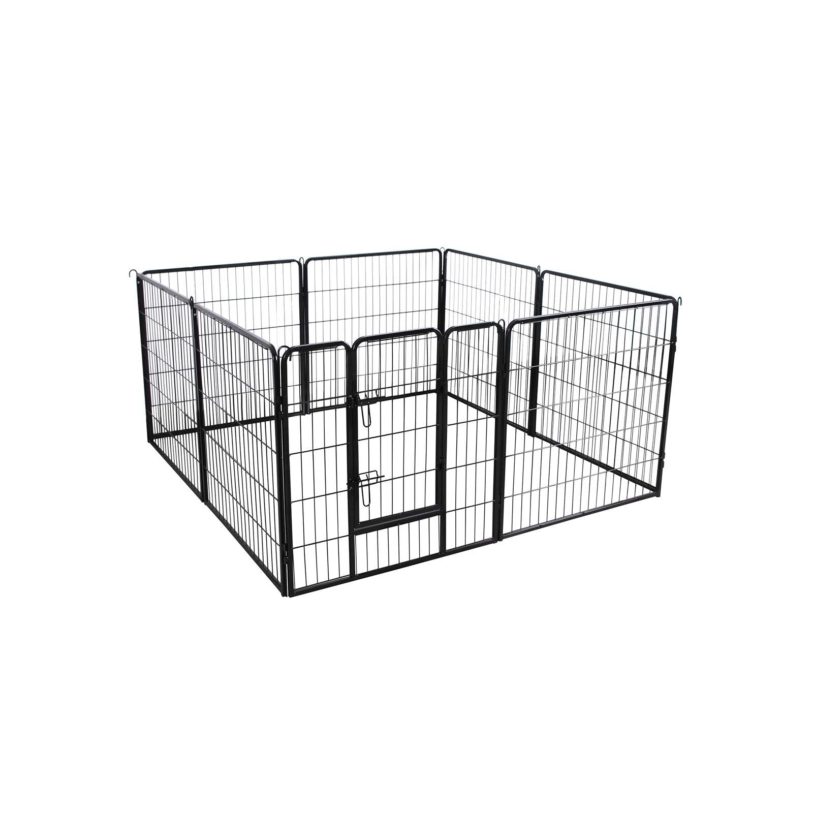 Sklopiva ogradica s 8 panela za pse i male životinje, XL - 80 x 246 x 80 cm | FEANDREA | FEANDREA-vitahome.hr