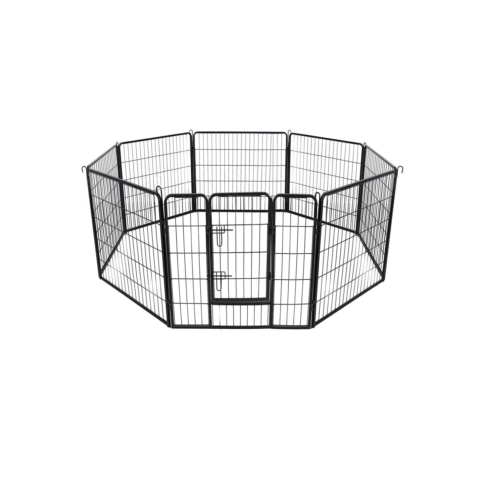 Sklopiva ogradica s 8 panela za pse i male životinje, XL - 80 x 246 x 80 cm | FEANDREA | FEANDREA-vitahome.hr