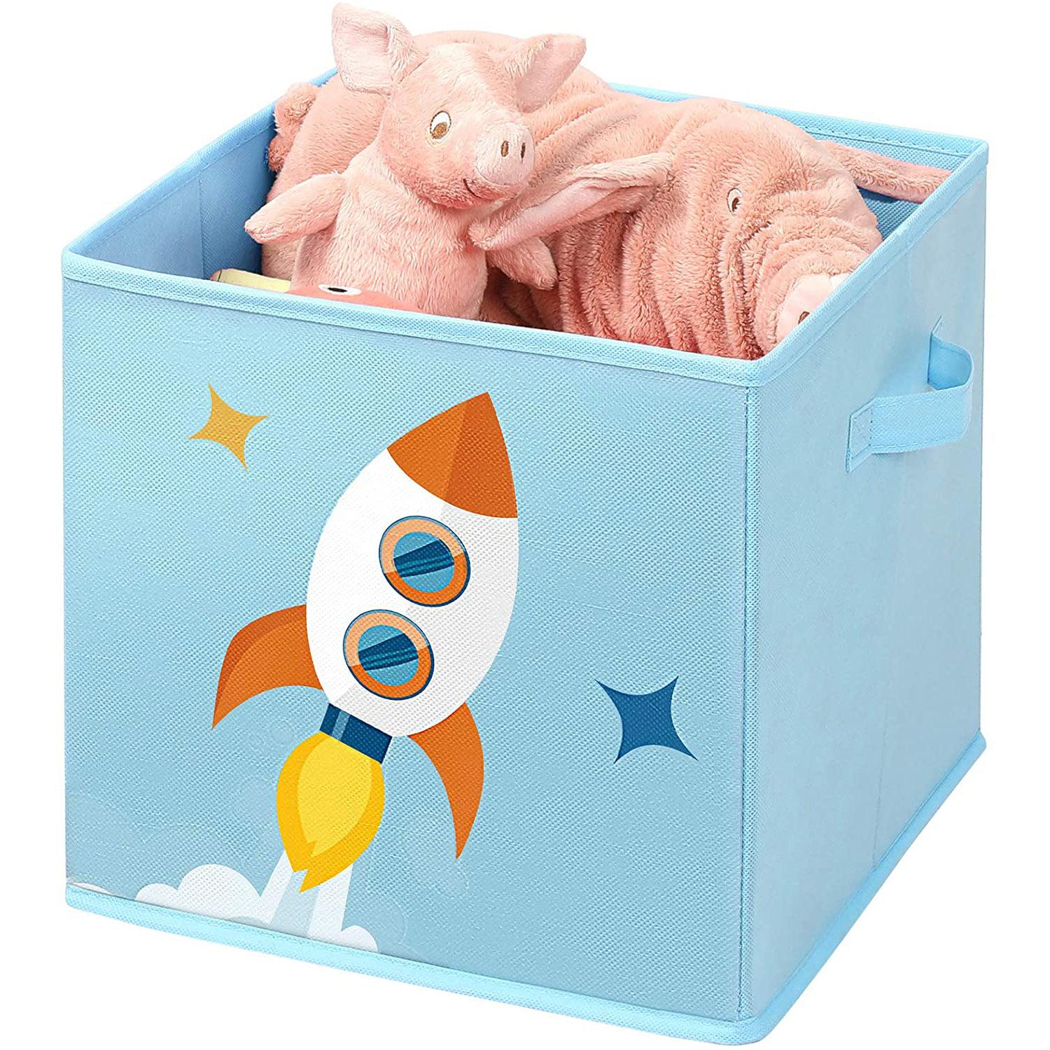 Sklopive kutije za pohranu, kutije za organizatore igara 30 x 30 x 30 cm, plave | SONGMICS-vitahome.hr