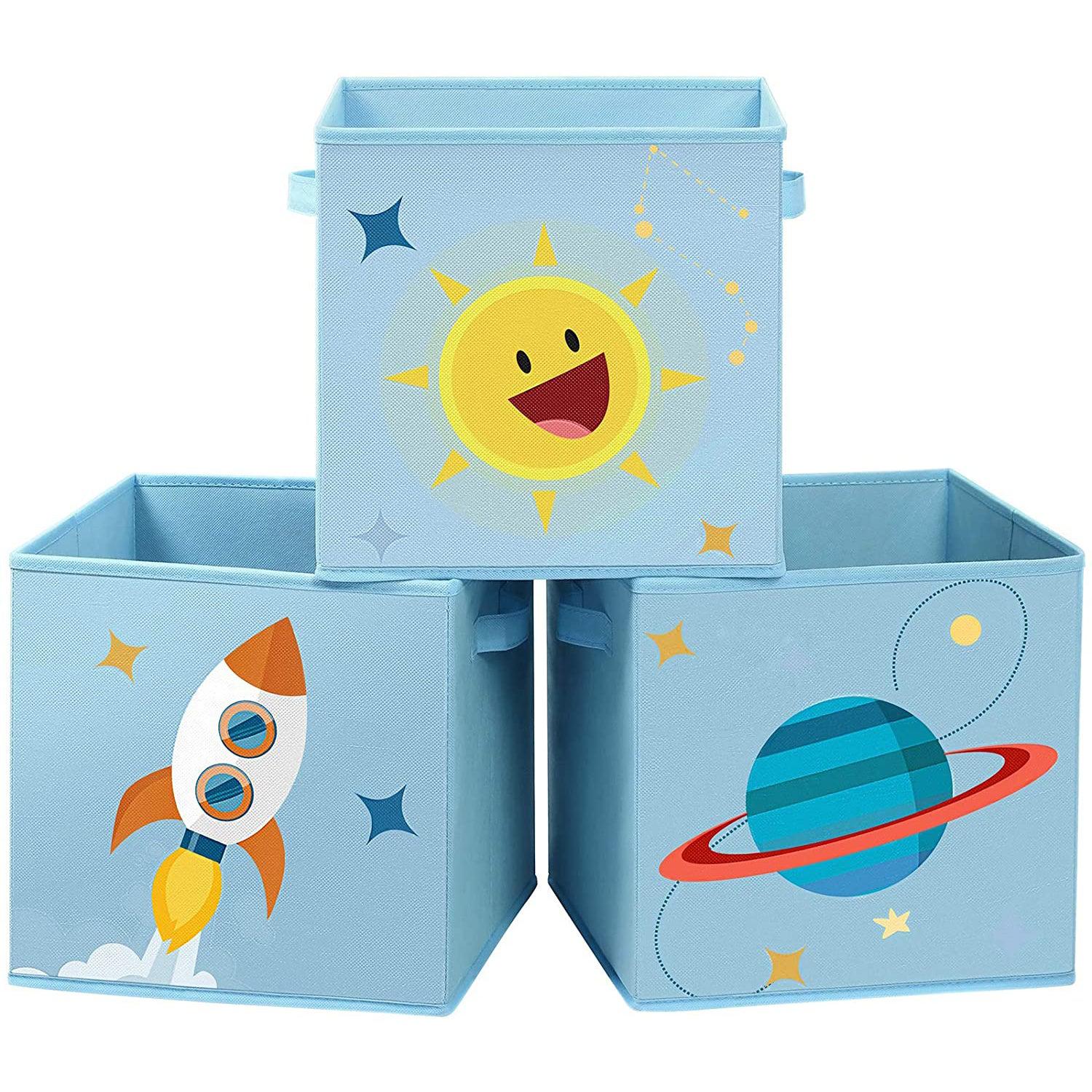 Sklopive kutije za pohranu, kutije za organizatore igara 30 x 30 x 30 cm, plave | SONGMICS-vitahome.hr