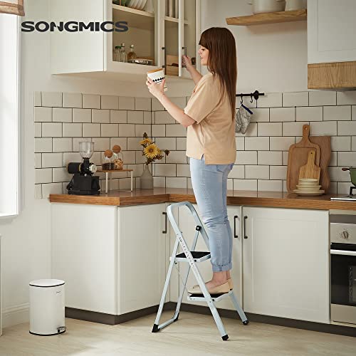 Sklopive ljestve s 2 stepenika, nosivosti do 150 kg, bijele boje | SONGMICS-vitahome.hr