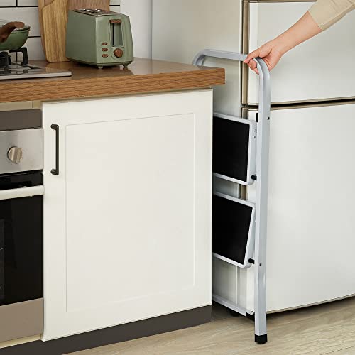 Sklopive ljestve s 2 stepenika, nosivosti do 150 kg, bijele boje | SONGMICS-vitahome.hr