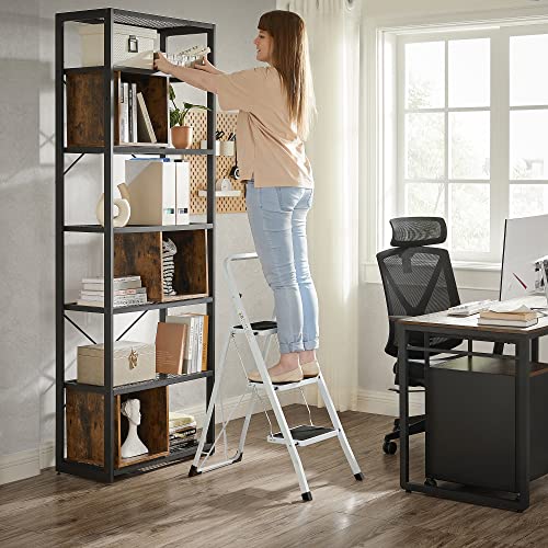 Sklopive ljestve s 3 stepenika, nosivosti do 150 kg, bijele boje | SONGMICS-vitahome.hr