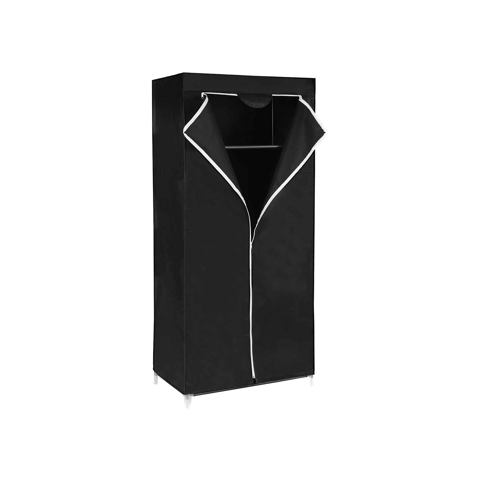 Sklopivi platneni ormar, mobilni ormar, 75 x 45 x 160 cm, crni | SONGMICS-vitahome.hr