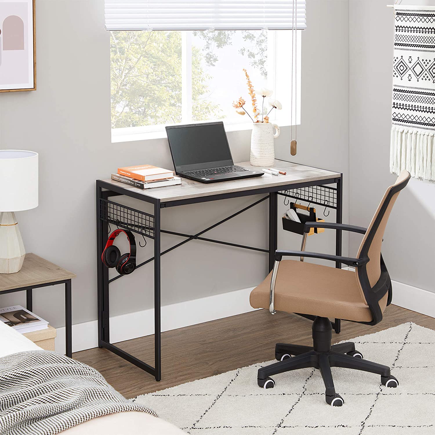 Sklopivi stol, računalni stol s 8 kuka 100 x 50 x 76,5 cm - | Vasagle-vitahome.hr