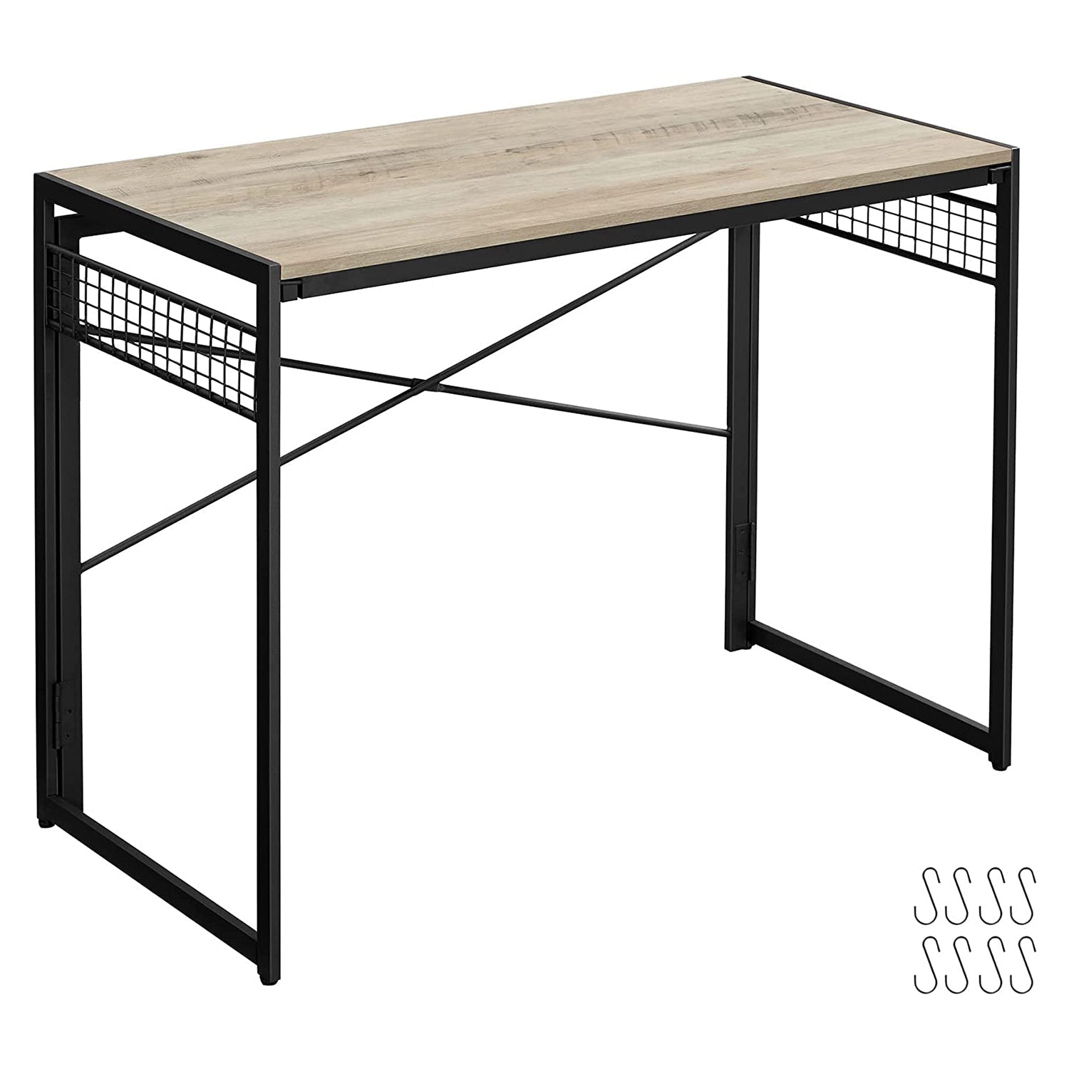 Sklopivi stol, računalni stol s 8 kuka 100 x 50 x 76,5 cm - | Vasagle-vitahome.hr