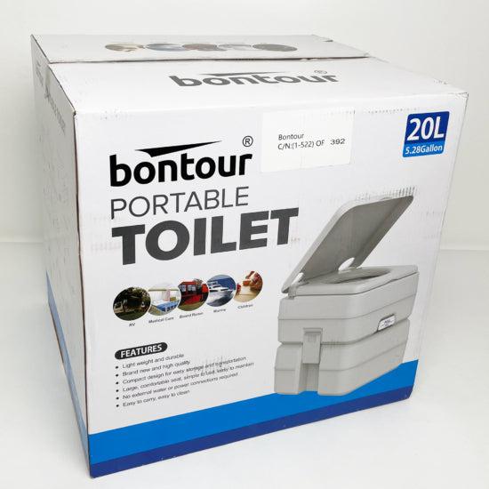 Sobni WC s indikatorom razine otpadne vode, kamp WC bez mirisa 20 L , bijeli| BONTOUR | BONTOUR-vitahome.hr