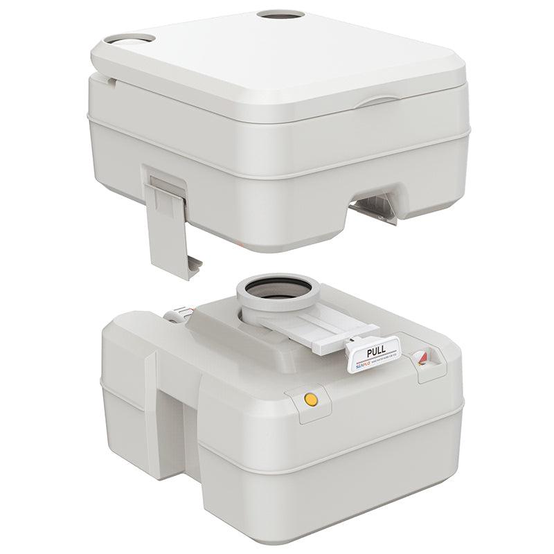 Sobni WC s indikatorom razine otpadne vode, kamp WC bez mirisa 20 L, sivi | BONTOUR-vitahome.hr