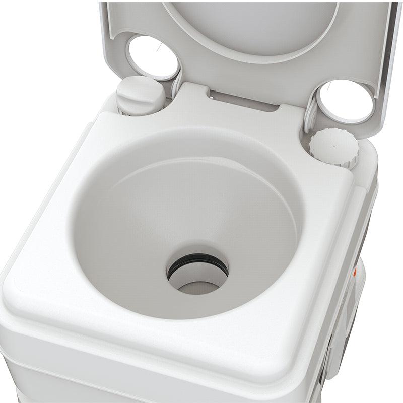 Sobni WC s indikatorom razine otpadne vode, kamp WC bez mirisa 20 L, sivi | BONTOUR-vitahome.hr