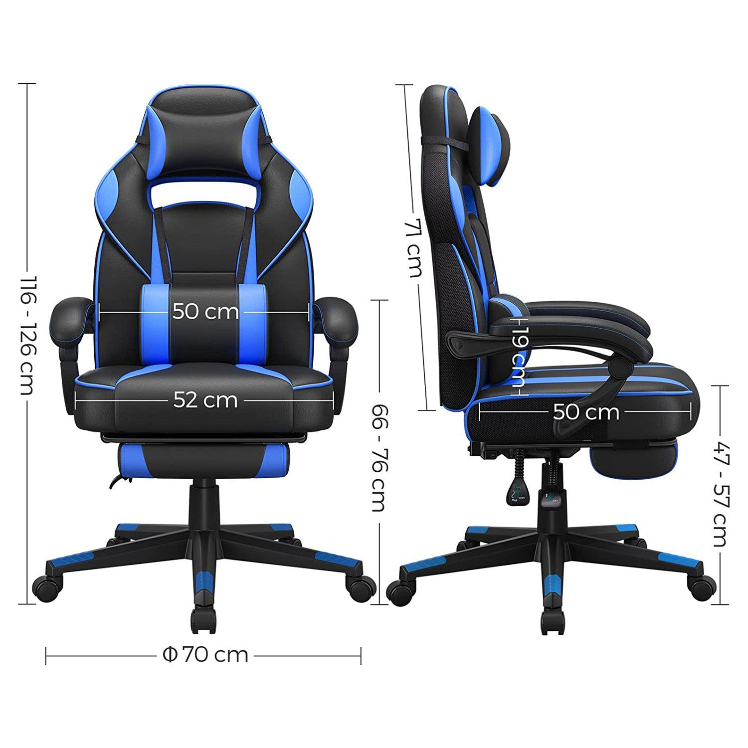 Songmics Gaming stolica, uredska stolica s naslonom za glavu, ergonomska | SONGMICS-vitahome.hr