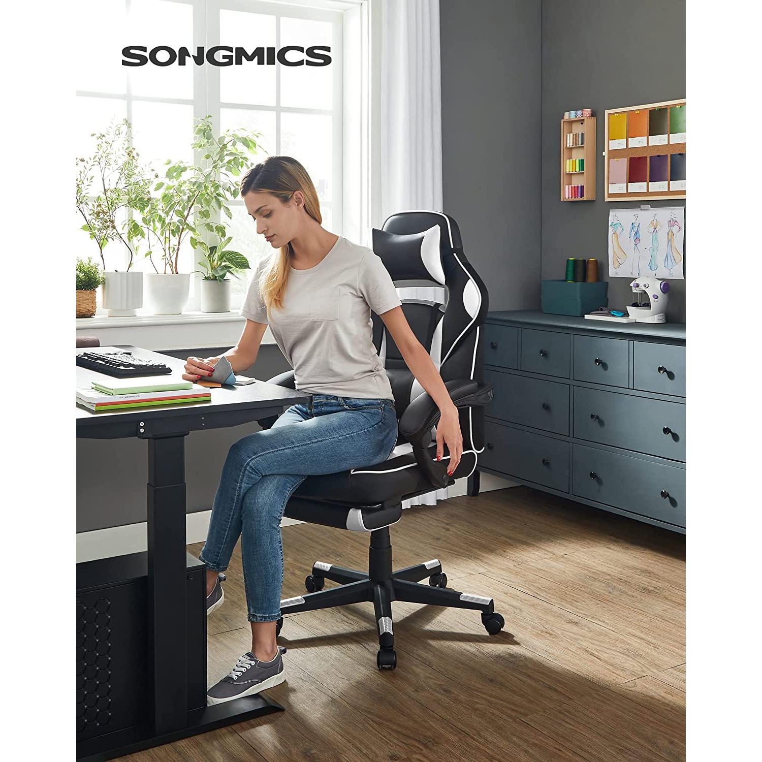 Songmics Gaming stolica, uredska stolica s naslonom za glavu | SONGMICS-vitahome.hr