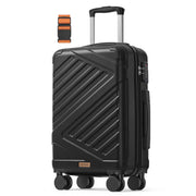 SONGMICS kabinski kovčeg s TSA bravom, 55 cm, kolekcija TREVO, tintno crna
