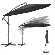 SONGMICS konzolni vrtni suncobran, 3 m, sivi