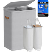 SONGMICS košara za rublje 170 L, 56 × 40 × 75 cm, siva