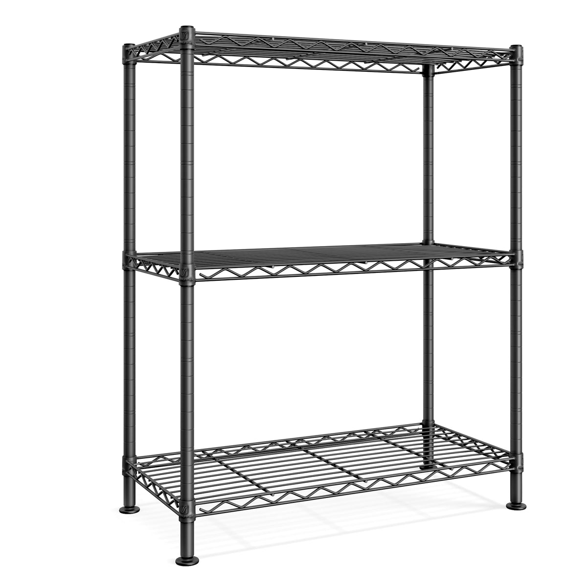 SONGMICS metalna polica za odlaganje s 3 razine, 30 x 60 x 77 cm, dubokocrna