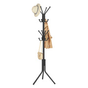 SONGMICS metalni stalak za odjeću sa 16 kuka, visok 175 cm, tintno crna