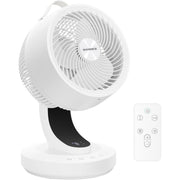 SONGMICS stolni ventilator s cirkulacijom zraka, LED zaslon i daljinski upravljač, bijeli