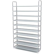 Spremište za cipele na 10 razina za do 50 pari cipela, 100 x 29 x 175 cm, siva | SONGMICS-vitahome.hr