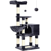 Stabil macskabútor, macskakaparó torony 138 cm, füstszürke-FEANDREA-Vita Home
