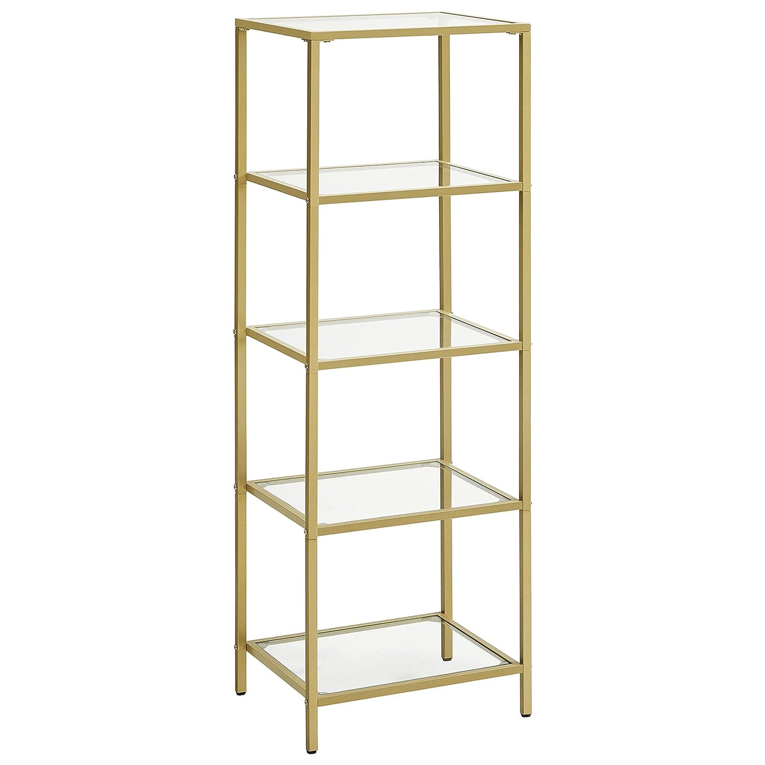 Staklena polica, 40 x 124,5 x 30 cm, zlatna | SONGMICS-vitahome.hr