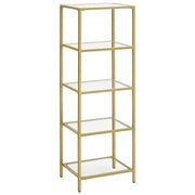 Staklena polica, 40 x 124,5 x 30 cm, zlatna | SONGMICS-vitahome.hr