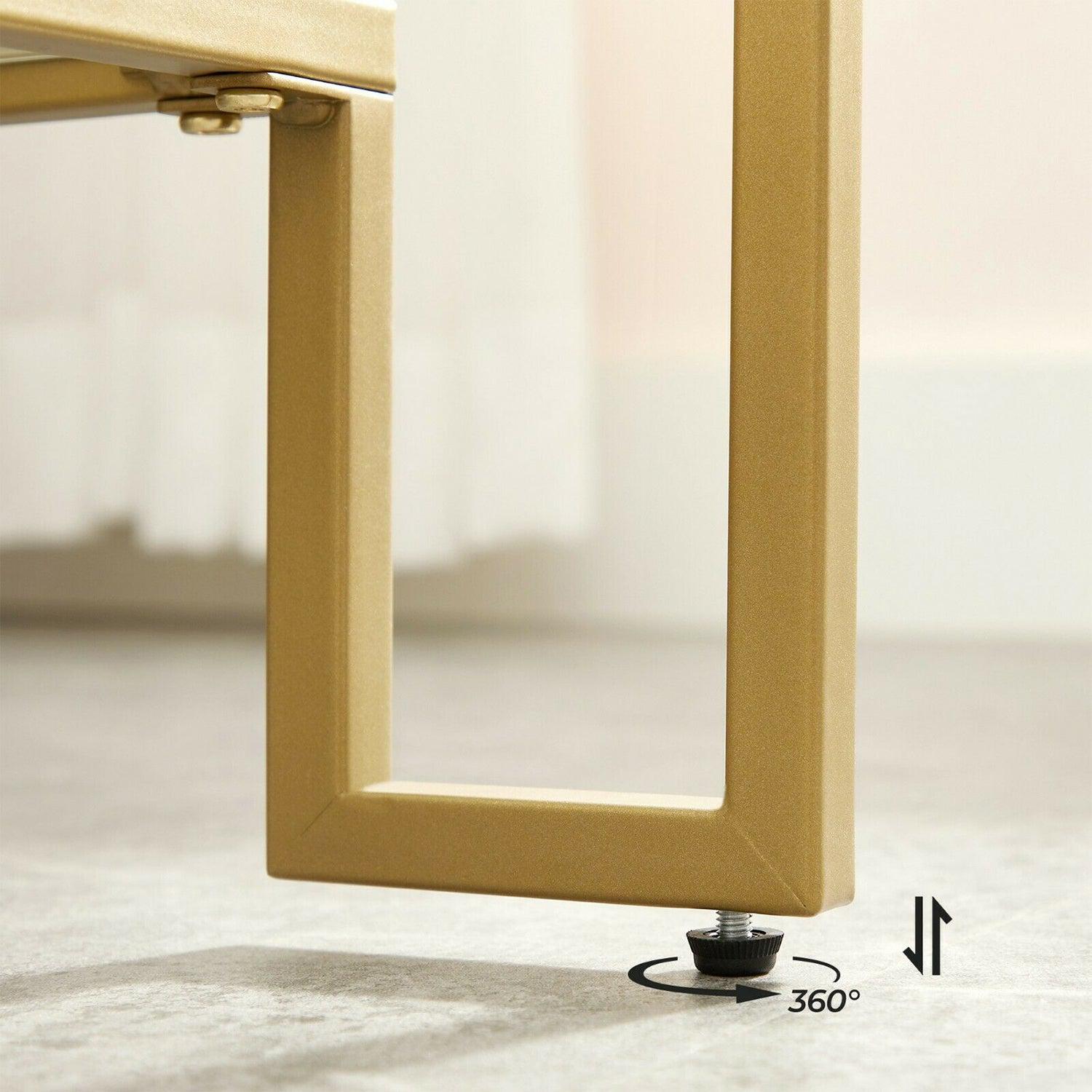 Stakleni stolić za kavu sa spremištem 100 x 45 x 55 cm | VASAGLE-vitahome.hr