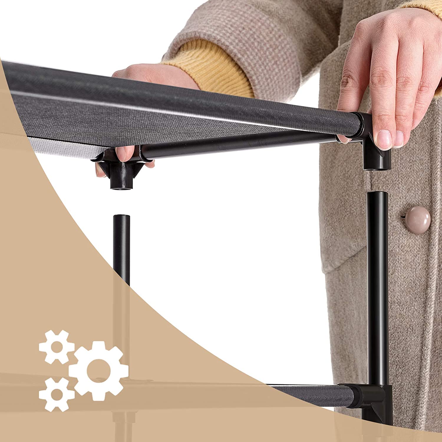 Stalak za 16-20 pari cipela, višenamjenski organizator, 46x28x145cm, crni| SONGMICS | SONGMICS-vitahome.hr