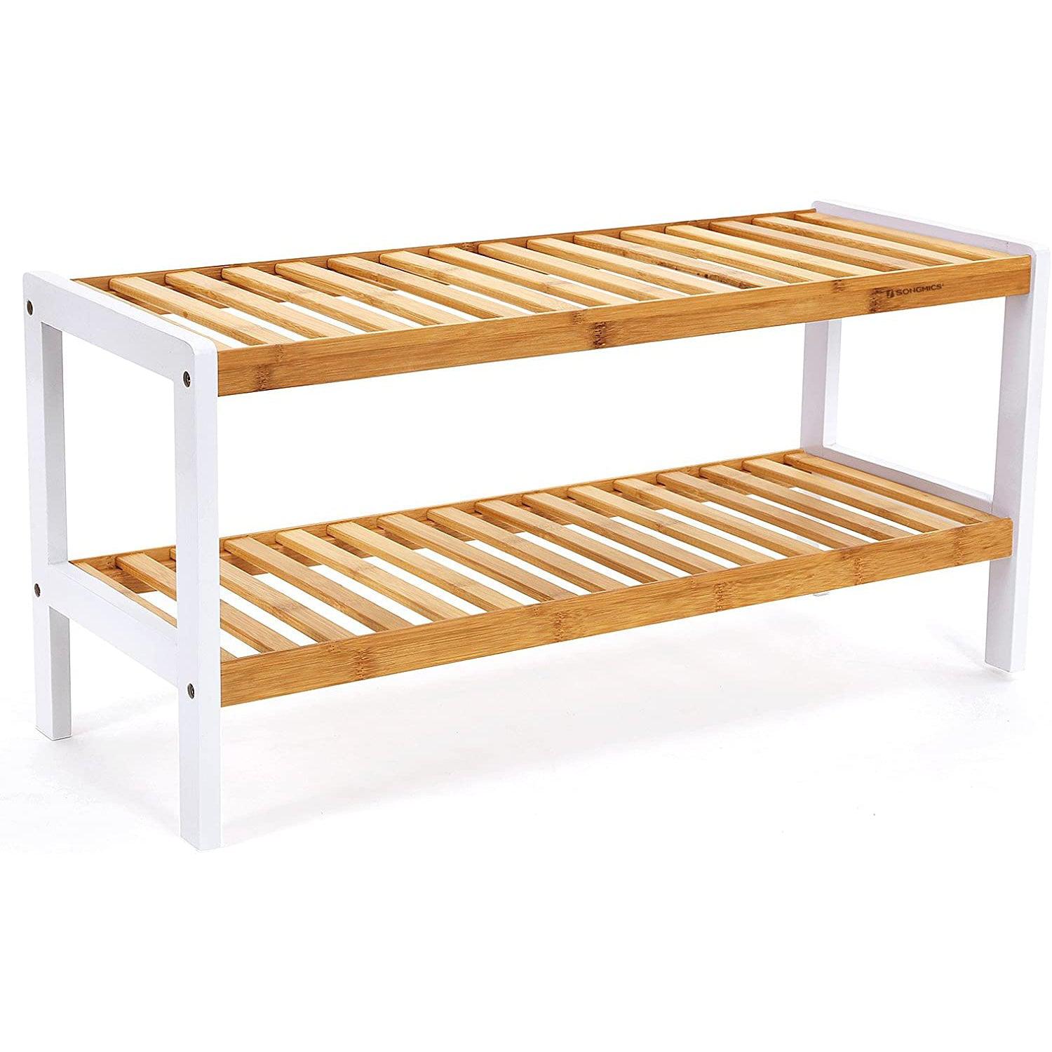 Stalak za cipele od bambusa na dva nivoa 70 x 26 x 33 cm | SONGMICS-vitahome.hr