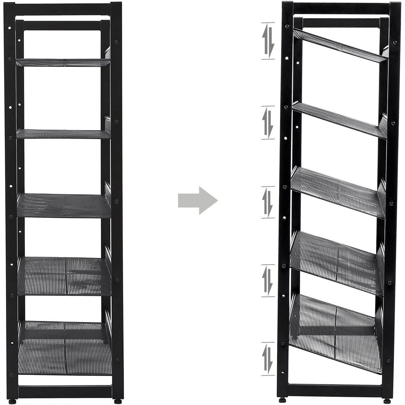Stalak za cipele, polica na 5 razina, do 20 pari cipela 74 x 30,7 x 104 cm, crna | SONGMICS-vitahome.hr