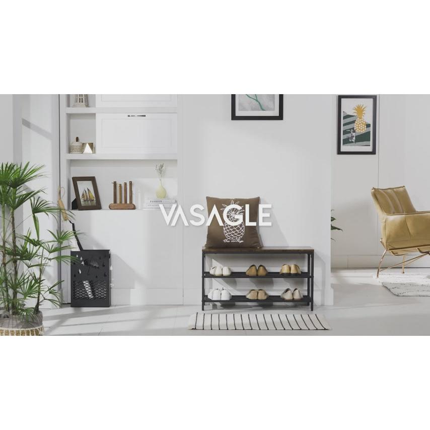 Stalak za cipele sa sjedalom, klupa za cipele 80 x 30 x 44,5 cm | VASAGLE-vitahome.hr