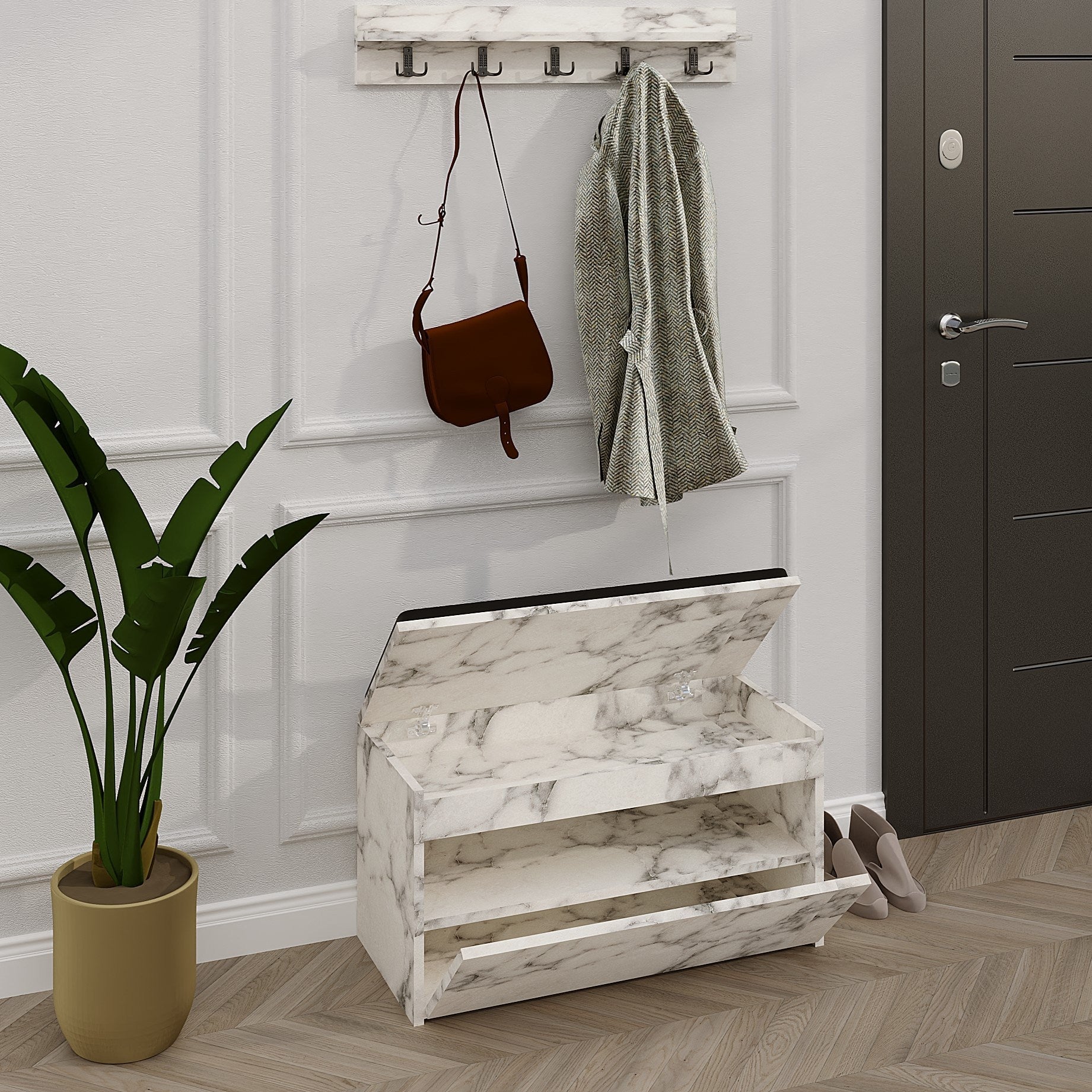 Stalak za hodnik Boby - Carrara Marble | AG-vitahome.hr