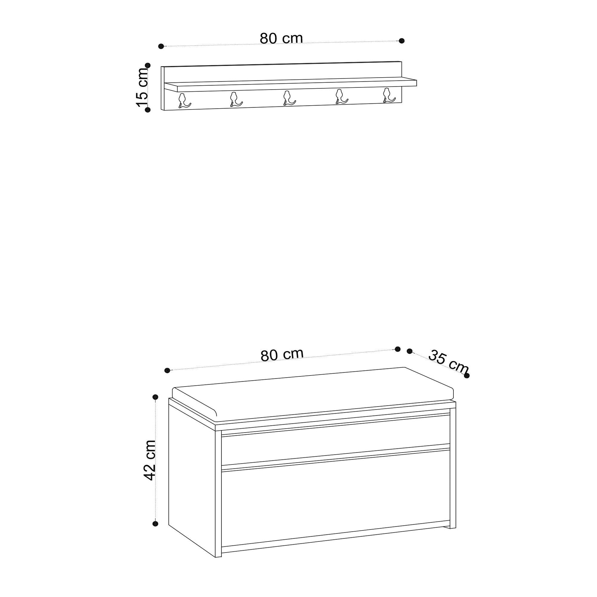 Stalak za hodnik Boby - Carrara Marble | AG-vitahome.hr