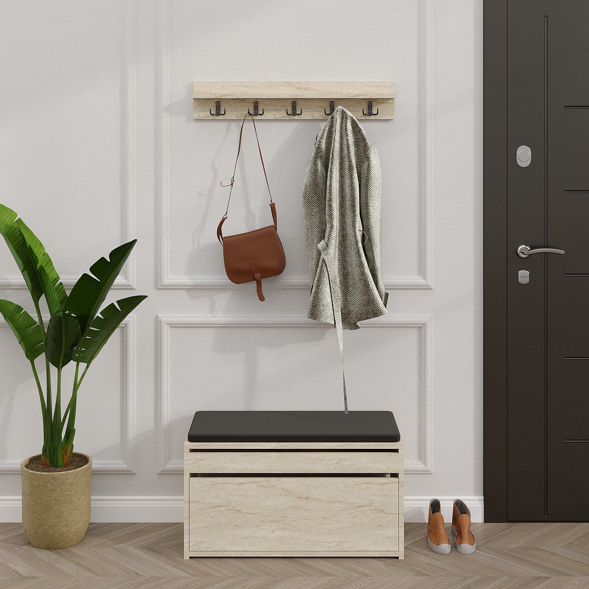 Stalak za hodnik Boby - Travertine | AG-vitahome.hr