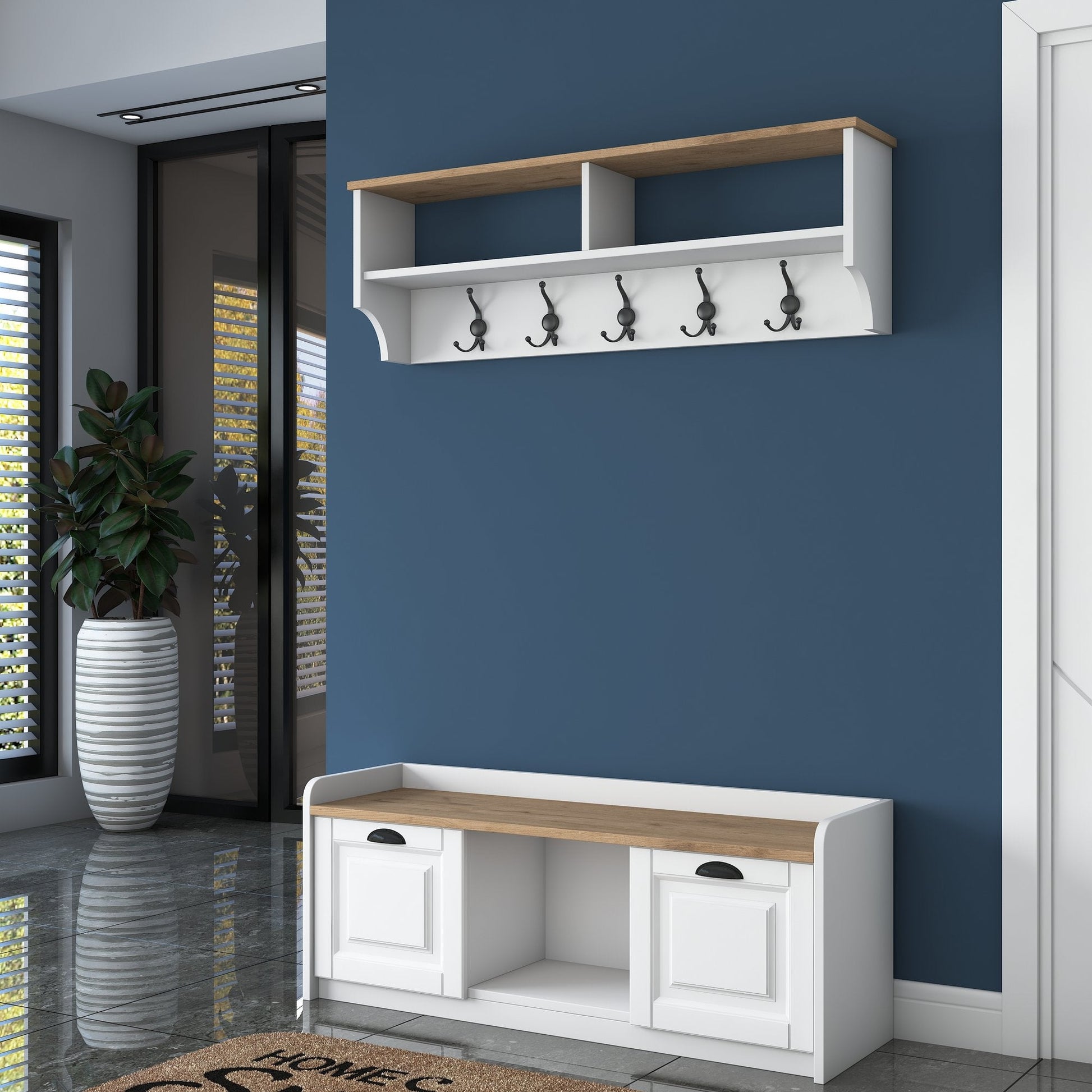Stalak za hodnik P2 - 1636 - Walnut | AG-vitahome.hr