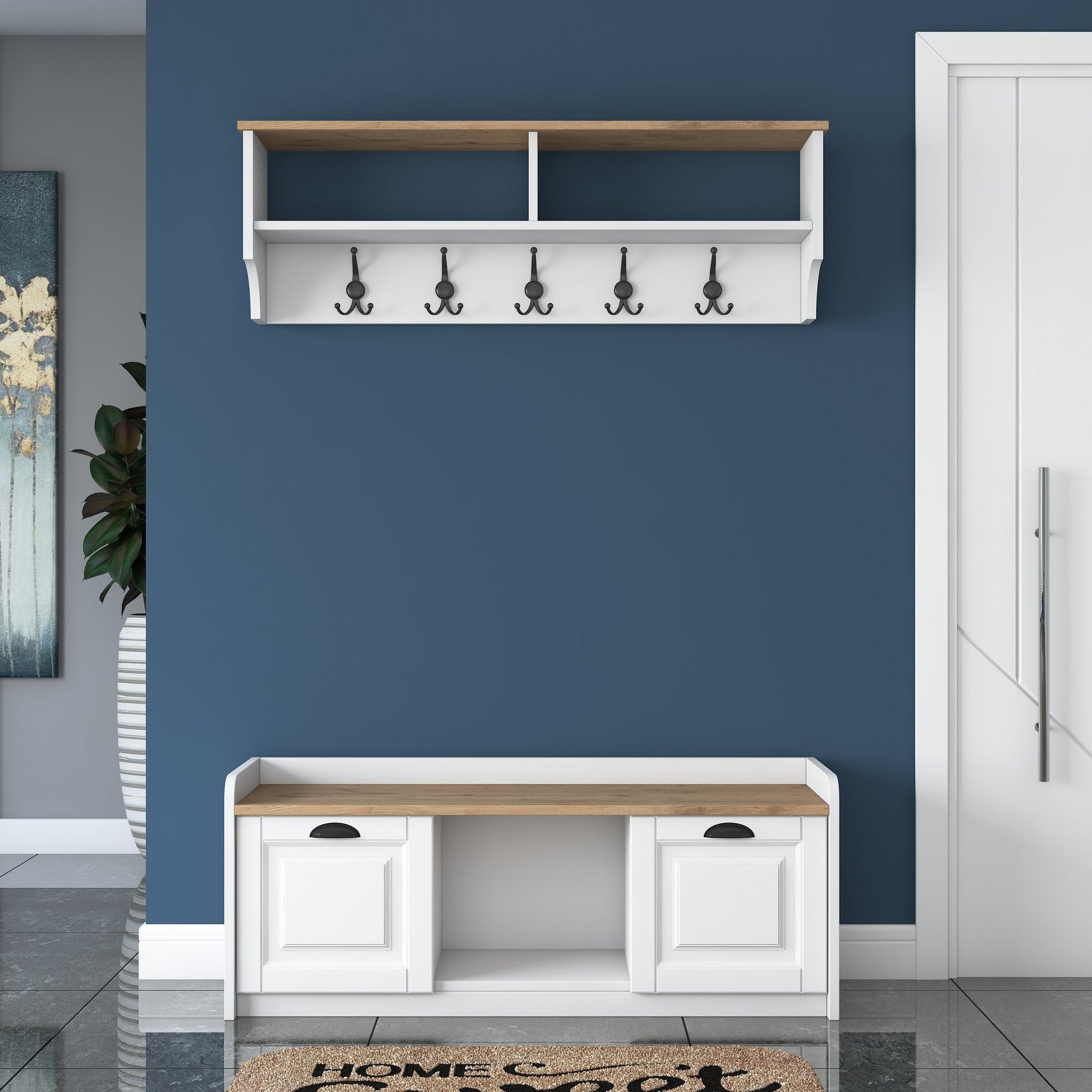 Stalak za hodnik P2 - 1636 - Walnut | AG-vitahome.hr