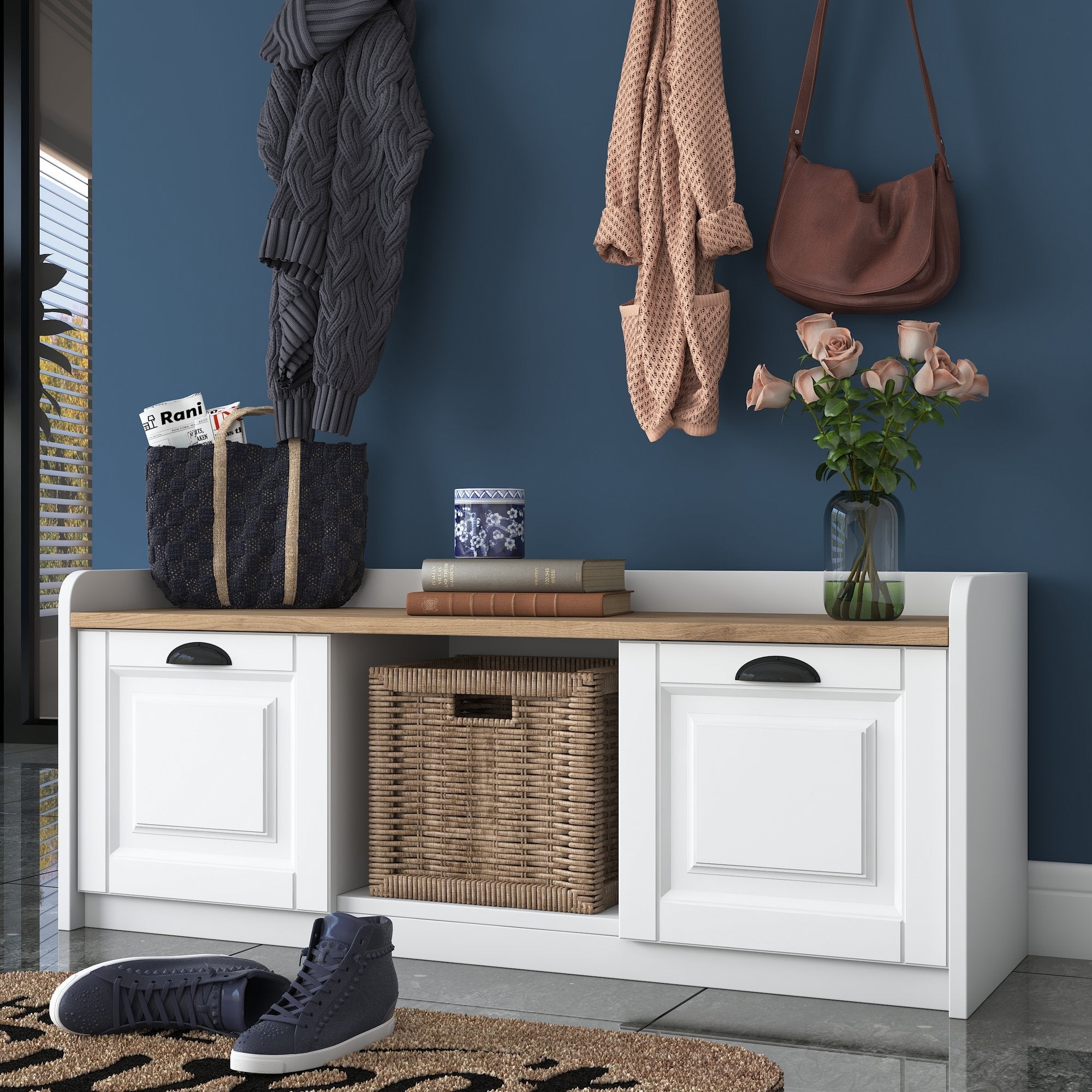 Stalak za hodnik P2 - 1636 - Walnut | AG-vitahome.hr