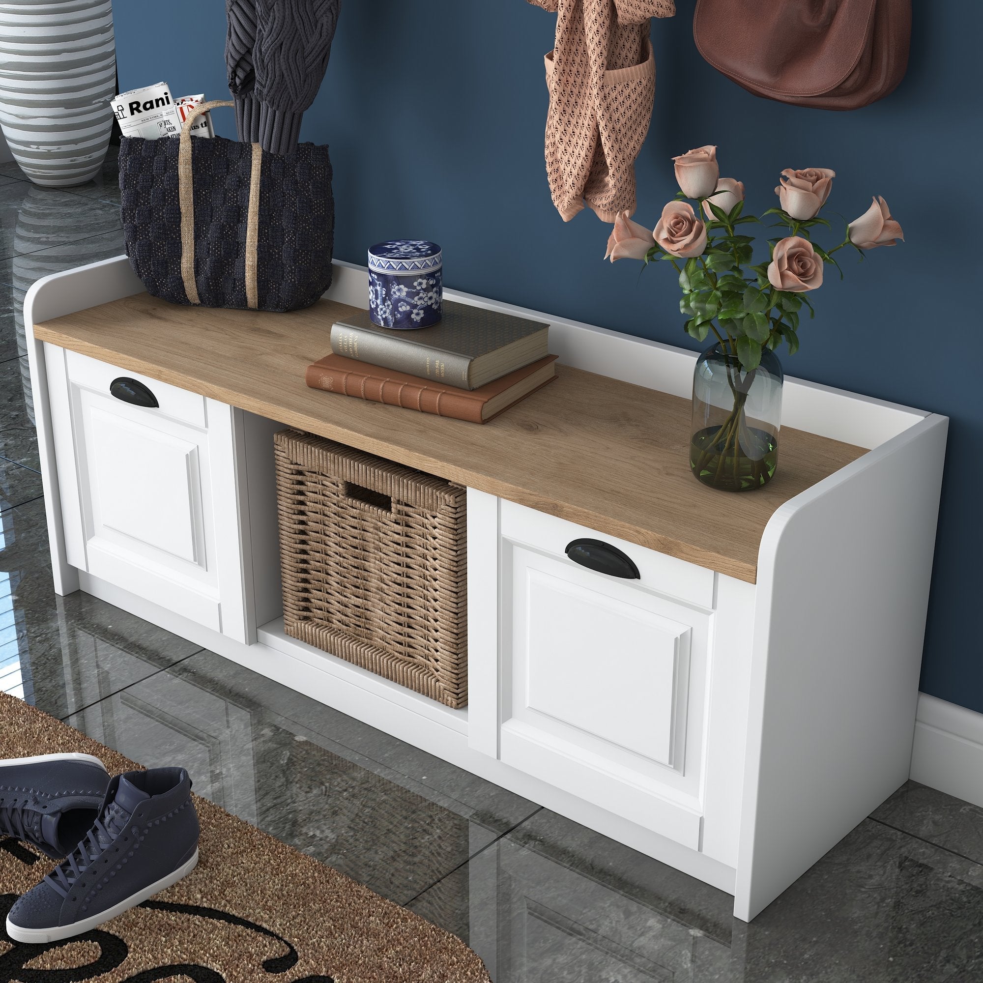 Stalak za hodnik P2 - 1636 - Walnut | AG-vitahome.hr