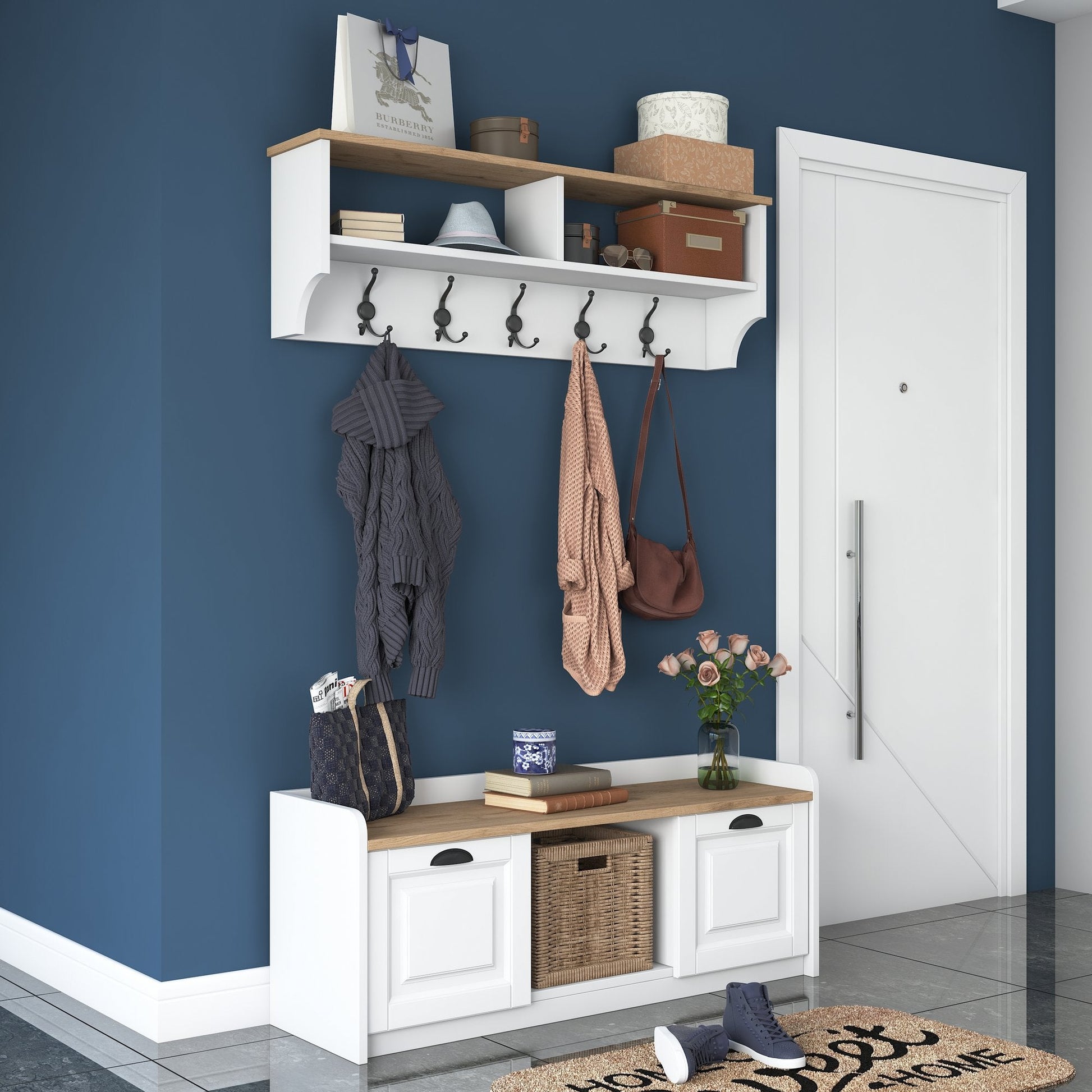 Stalak za hodnik P2 - 1636 - Walnut | AG-vitahome.hr