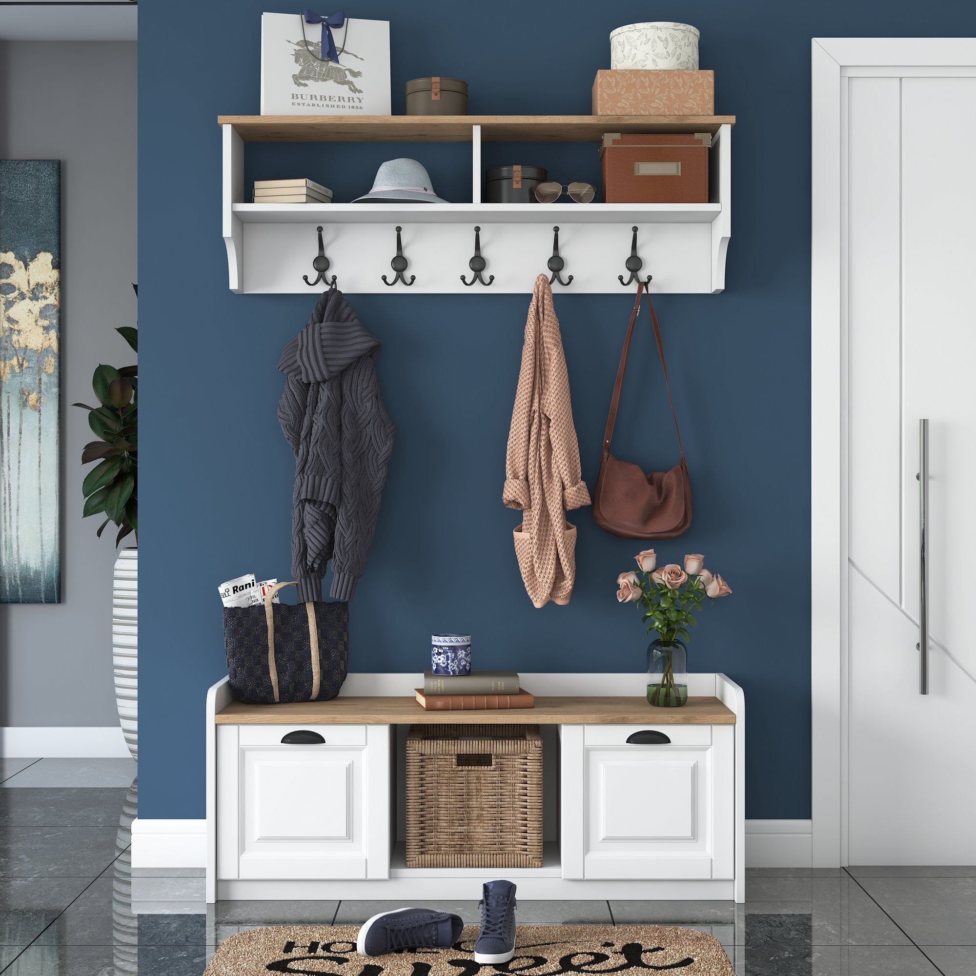 Stalak za hodnik P2 - 1636 - Walnut | AG-vitahome.hr