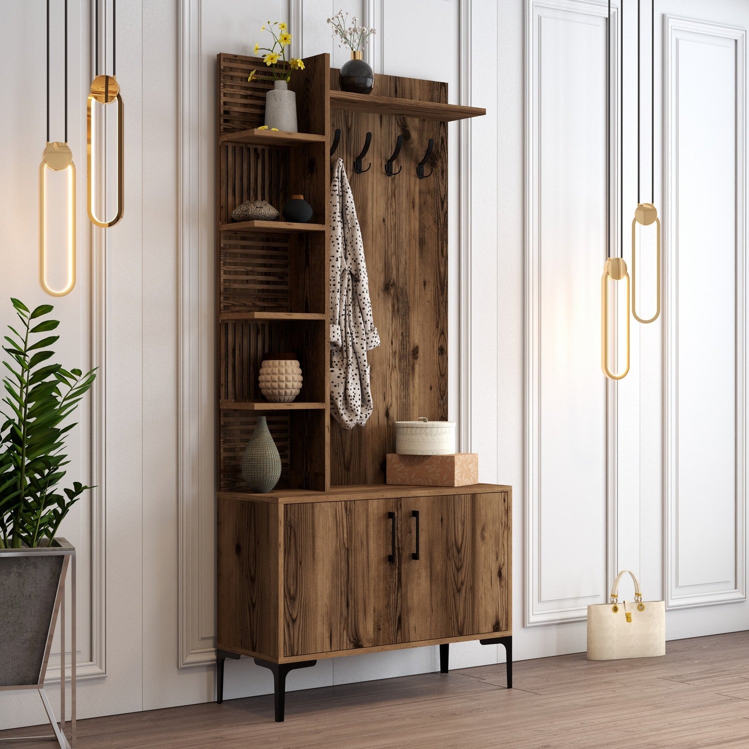 Stalak za hodnik Viyana D - Walnut | AG-vitahome.hr