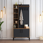 Stalak za hodnik Viyana D - Walnut, Anthracite | AG-vitahome.hr