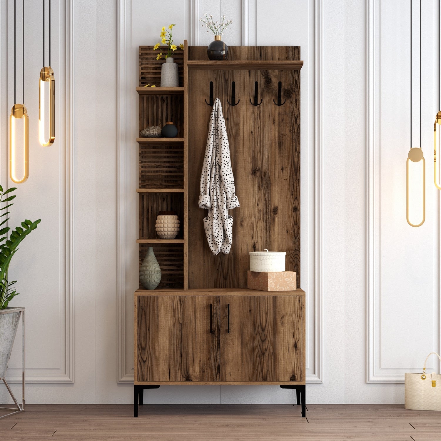 Stalak za hodnik Viyana D - Walnut | AG-vitahome.hr