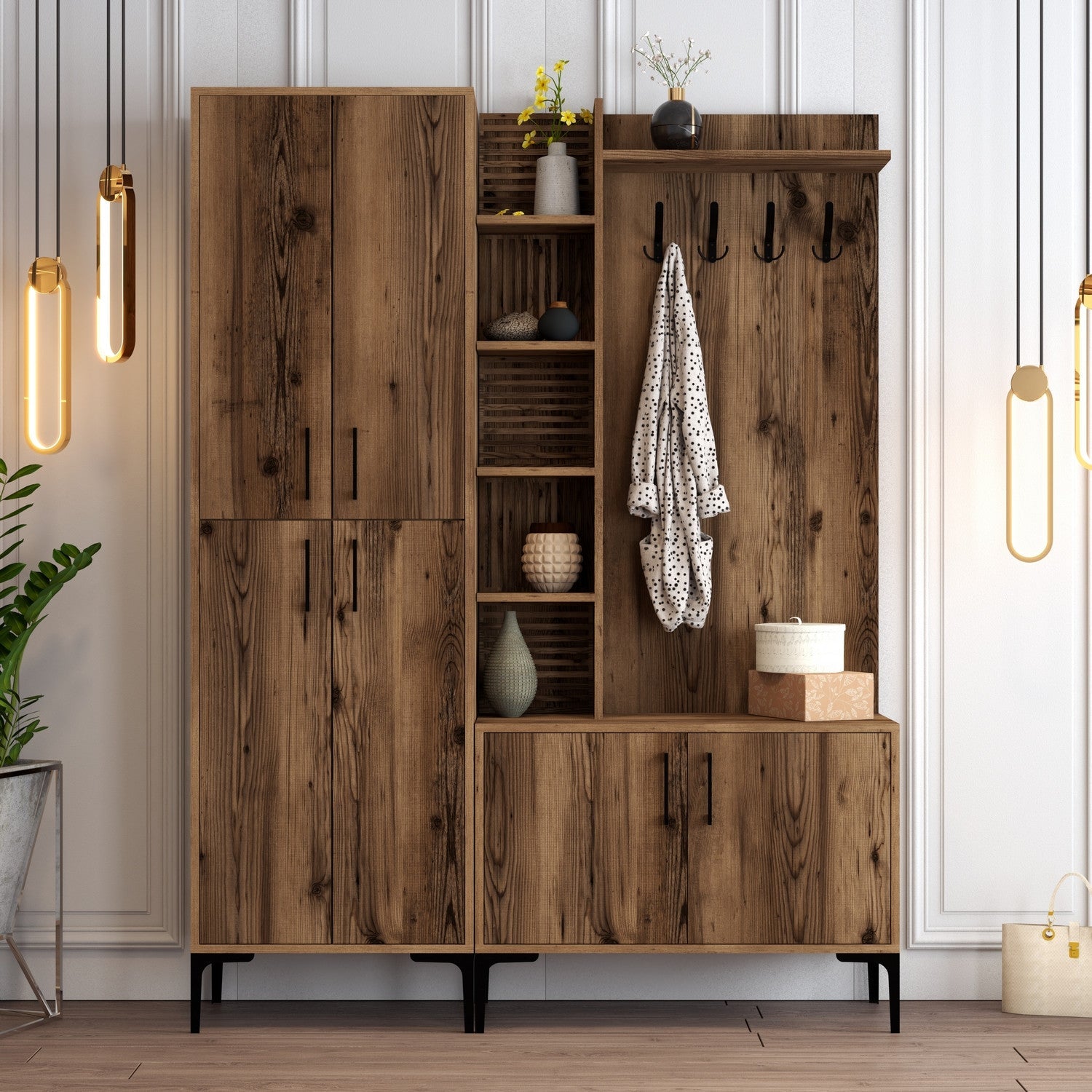 Stalak za hodnik Viyana DA - Walnut | AG-vitahome.hr