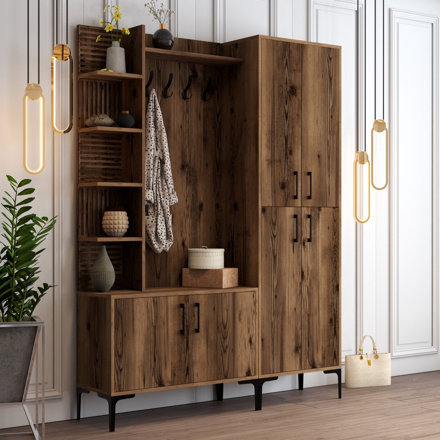 Stalak za hodnik Viyana DA - Walnut | AG-vitahome.hr