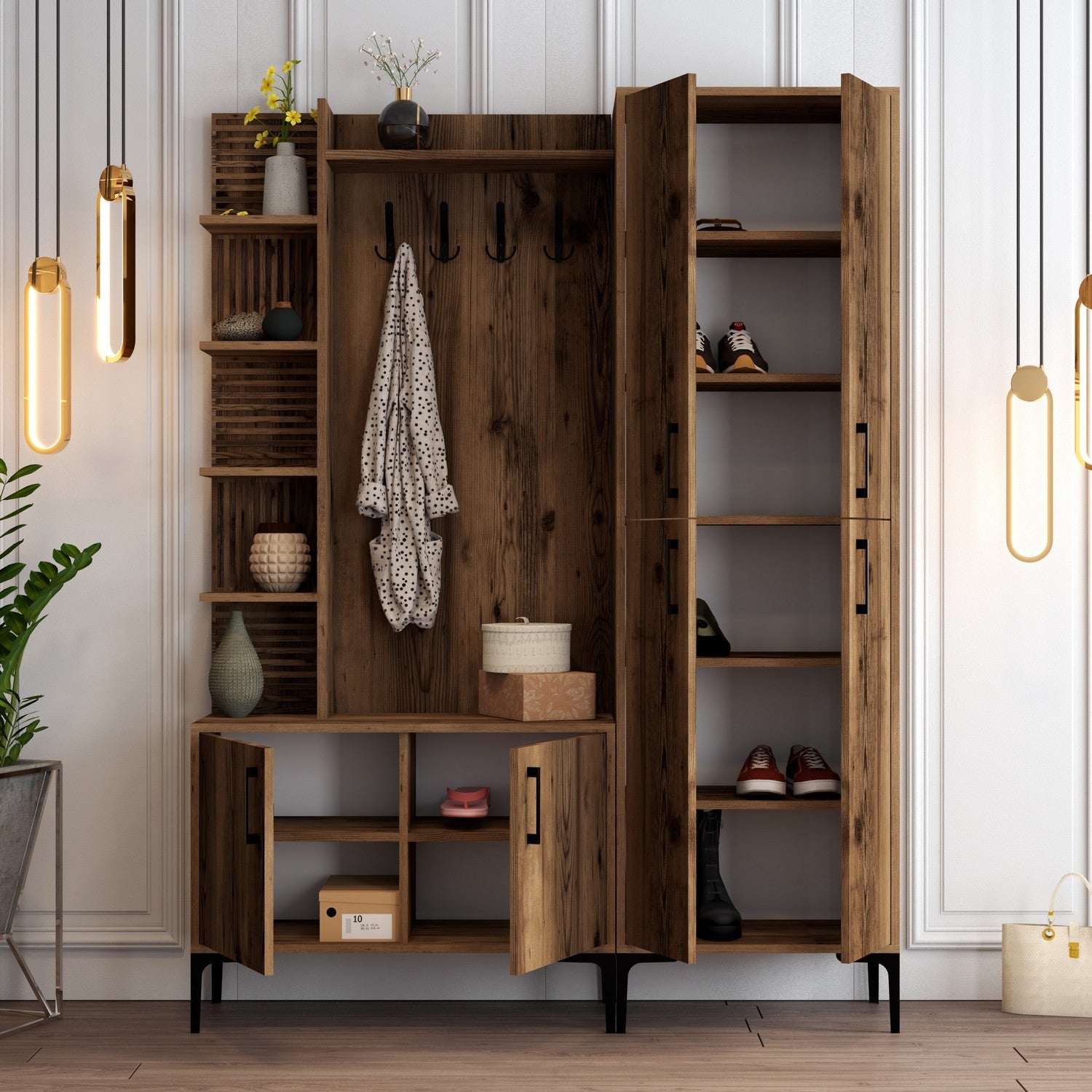 Stalak za hodnik Viyana DA - Walnut | AG-vitahome.hr
