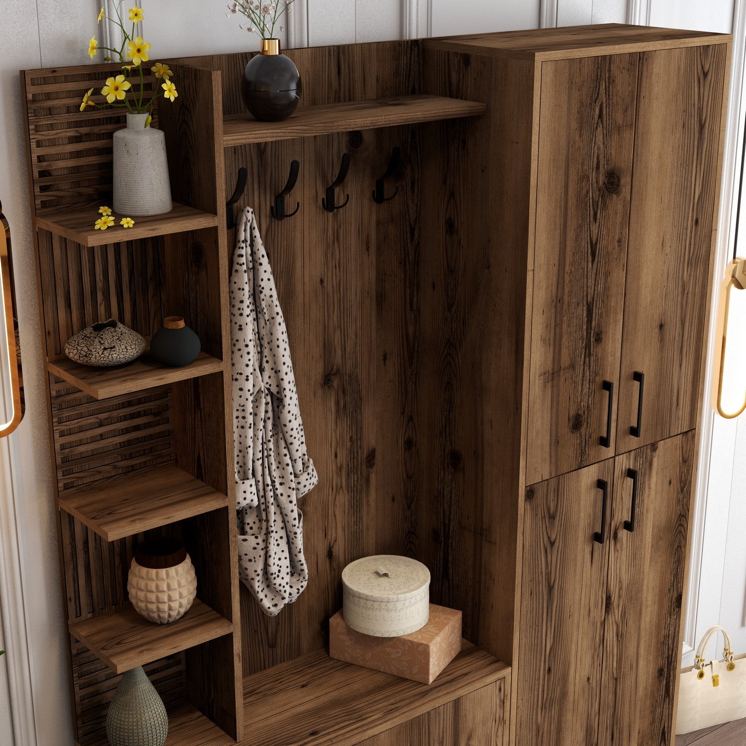 Stalak za hodnik Viyana DA - Walnut | AG-vitahome.hr