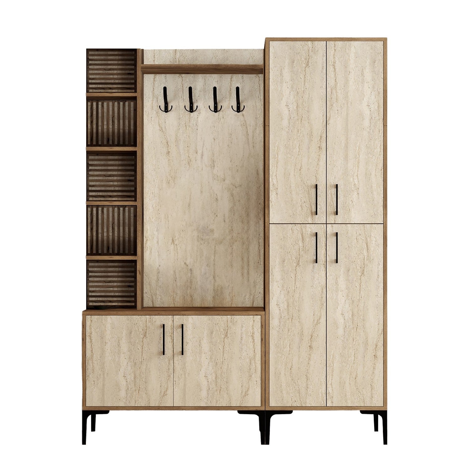Stalak za hodnik Viyana Da - Walnut, Travertine | AG-vitahome.hr